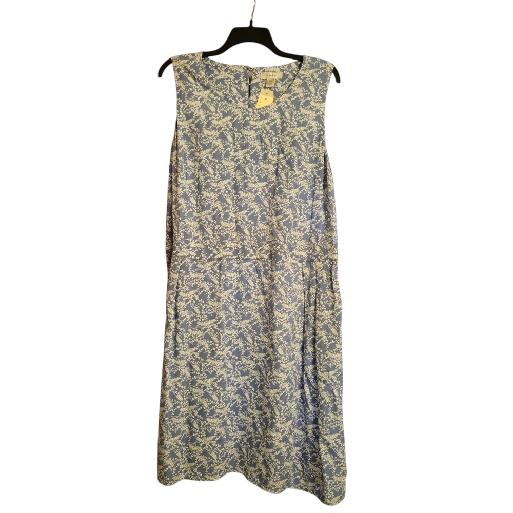 CJ BANKS BLUE FLOWER SLEEVELESS PRETTY SUMMER DRESS Size 2X